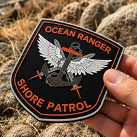 Badges de protection en PVC 3D surélevés personnalisés en gros, patchs en caoutchouc souple à boucle et crochets pour gilets tactiques et sacs à dos