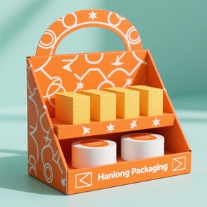 Logo personnalisé petite boîte en carton de comptoir Pdq boîte d'affichage alimentaire au détail recyclable tasse d'encre de soja boîte d'affichage pliable de boulangerie de bonbons - Product Image 4