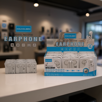 6 écouteurs intra-auriculaires filaires, interface 3,5 mm, transducteur dynamique, matériau plastique, sans suppression du bruit, codecs non inclus, non étanches