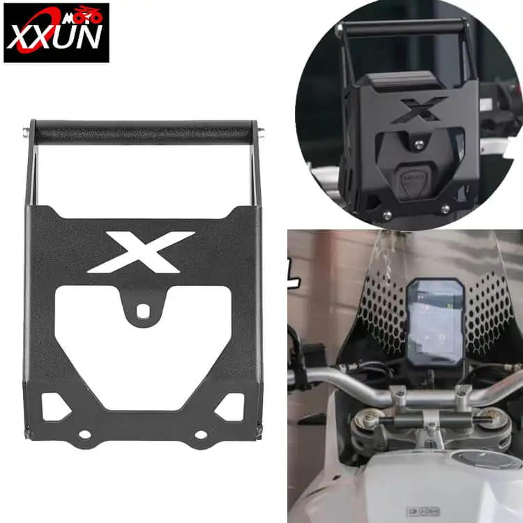 Xxun Motorfiets Gps Mobiele Telefoon Houder Cnc Aluminium Navigatie Beugel Ondersteuning Voor Ducati Desert X Gps Nav Mount Navigatie