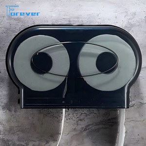 Distributeur de papier toilette double moderne mural commercial, distributeur de papier toilette jumbo en plastique, grand distributeur de papier toilette double rouleau pour hôtel - Product Image 2
