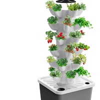 Système de jardinage en tour aéroponique et hydroponique Searea à 15 étages pour 45 plantes