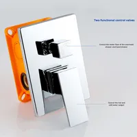 Ensemble de douche encastré en laiton YEETE - Mitigeur mural monocommande avec pistolet de pulvérisation souple, double fonction et durable pour salle de bain moderne