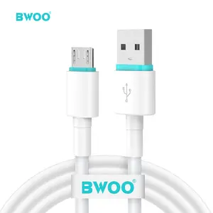 BWOO, оптовая продажа, кабель micro usb для передачи данных, материал tpe, быстрое зарядное устройство, Пользовательский логотип, кабель micro usb 3a