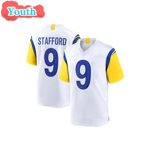 เสื้อฟุตบอลอเมริกันเยาวชนคุณภาพเยี่ยมเย็บอย่างดี หมายเลข 9 แมทธิว สแตฟฟอร์ด หมายเลข 12 พูก้า นาคัว หมายเลข 17 ดาแวนเต้ อดัมส์ หมายเลข 99 แอรอน โดนัลด์ - Product Image 4