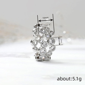 Geometric Round <b>Ring</b> For Women Unique <b>Circle</b> Design Finger Jewelry Daily Fashion Accessory - Product Image 5