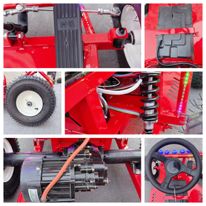 Karting tout-terrain 48V 500W avec lumière et musique, cadre en acier sécurisé, kart électrique pour divertissement parent-enfant en plein air - Product Image 3