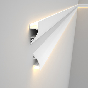 Perfil de aluminio para montaje en superficie, barra de luz LED para esquina superior de techo, iluminación ascendente y descendente, luz de fondo para techo interior. - Product Image 5