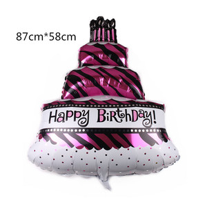Palloncino in lamina a tre strati colorato a forma di torta <span class=keywords><strong>con</strong></span> <span class=keywords><strong>orsetto</strong></span> per feste di compleanno, in alluminio, all'ingrosso - Product Image 5