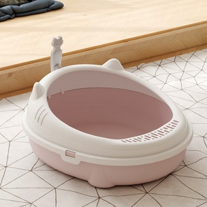 Bac à litière semi-fermé <span class=keywords><strong>pour</strong></span> <span class=keywords><strong>chat</strong></span> Modèle 04 Direct Usine Surélevé Agrandi Anti-odeur Anti-éclaboussures Extra-large Livré avec litière gratuite - Product Image 1