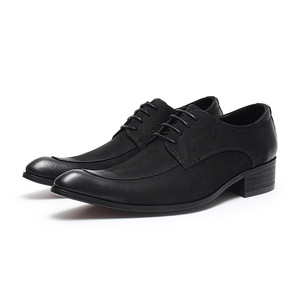 Zapatos de vestir de caballero de cuero mate con cordones y punta en pico para hombre - Product Image 1