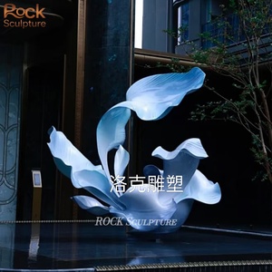 Tùy Chỉnh Lớn Ngoài Trời Trừu Tượng Thép Không Gỉ Kỹ Thuật Điêu Khắc Đúc Hoa Thanh Lịch Thiết Kế Bức Tượng - Product Image 3