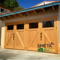 Porte de garage sectionnelle en aluminium sur mesure LONGTAI, aspect bois, avec serrure antivol et finition de surface imperméable