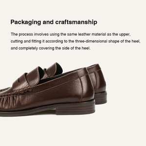 Produttore OEM di Mocassini in Pelle di Vitello Personalizzati, <span class=keywords><strong>Scarpe</strong></span> Derby Unisex in Vera Pelle con Punta Affusolata e Suola in Gomma - Product Image 4