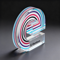 Lettre acrylique personnalisée découpée au laser Lucite Alphabet Trophy Block pour la reconnaissance commerciale Reconnaissance Cadeaux d'entreprise