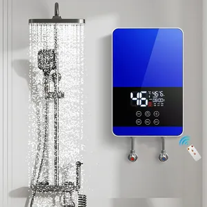 Apparecchi elettrici istantaneo bagno elettrico scaldabagno personalizzato Ce in acciaio inox pulsante a sfioramento fissato al muro 6000 - Product Image 2