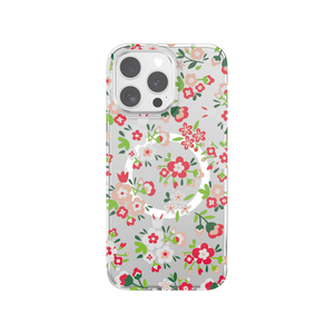 Custodia per telefono cellulare per iphone 15 14 pro max chiaro magnetico rosso fiori selvatici guscio del telefono cellulare personalizzare il vostro disegno - Product Image 1