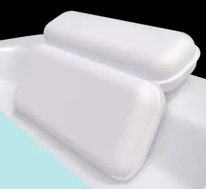 Makine yıkanabilir süper yumuşak banyo yastığı ile 7 ekstra güçlü vantuz su geçirmez banyo yastığı