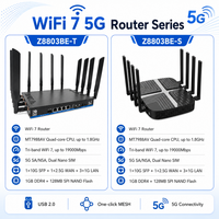 Routeur WiFi 7 5G SIM ZBT Z8803BE-S BE19000 Tri-Band 19000 Mbps MT7988AV