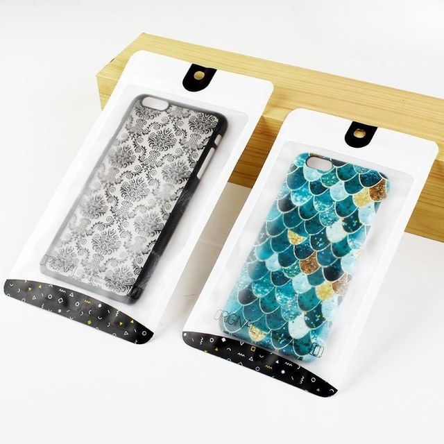 White Transparent Openable Window Self-sealing Mobile Phone Case Bag Universal Neutral Plastic Custom Mobile Phone Case Bag