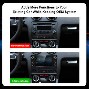 Autoradio da 7 Pollici con Android Auto Integrato, CarPlay Wireless, Mirror Link, Connessione USB per <span class=keywords><strong>Audi</strong></span> A3 8P 2003-2012 - 1 Anno di <span class=keywords><strong>Garanzia</strong></span> - Product Image 3