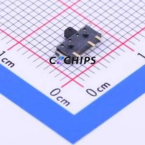 MSS3-Q-T/R Slide Switch SMD Switch Single Pole Double Throw Rectangle Pin Header SMD Tab Horizontal Mount - Product Image 2