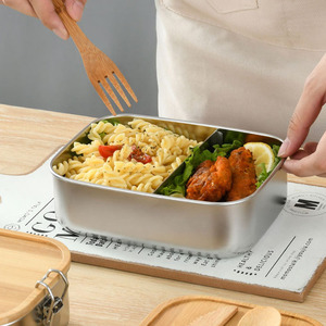 Özel Logo mutfak gıda konteyner çevre dostu sızdırmaz bambu kapak ile yemek kabı paslanmaz çelik öğle yemeği kutusu yemek kabı - Product Image 4