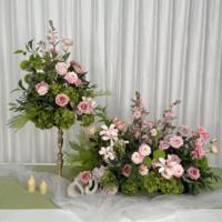 Hochzeitsdekoration Tisch Große Seiden-Rosen-Blumenkugel 50cm 60cm 70cm 80cm Tischdekoration Weiße Blumenkugel