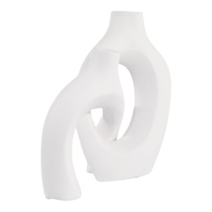 Vaso in ceramica astratto a incastro in gres per decorazioni da soggiorno, camera da letto, ufficio e tavolo - Product Image 3