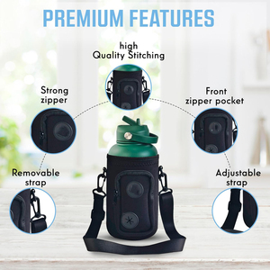 Comedero Portátil 3 en 1 de Acero Inoxidable para Mascotas con Logotipo Personalizado, Botella de Agua para Perros con Contenedor de Alimentos para Viajes al Aire Libre - Product Image 2