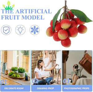 Fruit artificiel <span class=keywords><strong>litchi</strong></span> réaliste Suite en plastique Fruits photographie accessoires maison Accents ménage fête décoration - Product Image 5