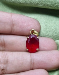 El Mejor Colgante de Rubí Chapado en Oro Hecho a Mano, Piedra del Amor, la Pasión y la Fuerza, Diseño Floral, Joyería Unisex, Regalo - Product Image 6