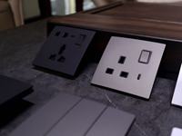 Nuevo Interruptor y Enchufe Eléctrico con Diseño Curvo y Sensación de Piel, Panel de PC, Enchufe de 13A para Hogar y Hotel