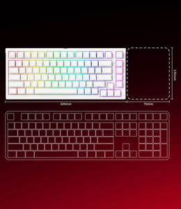 Clavier magnétique TAC75 HE - Noir et blanc RT 0,005 mm Compatible avec les commutateurs magnétiques courants Clavier à commutateurs magnétiques - Product Image 6