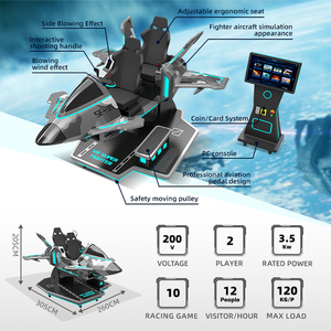9D Realidad Virtual VR Avión <span class=keywords><strong>Simulador</strong></span> Diversión Parque Temático Vuelo Entrenamiento Avión Cabina Arcade VR Juego <span class=keywords><strong>de</strong></span> Disparos - Product Image 2