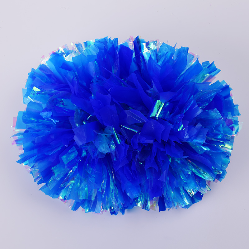 Blue White Cheerleading Pom Poms - Team Spirit Fun