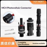 Adaptateur Solaire Photovoltaïque Indeco Mâle-Femelle, Connecteur en Nylon, Accessoires, Câble en Cuivre 30A, Alimentation 1000V
