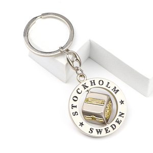 Biểu tượng tùy chỉnh Thụy Điển Denmark <span class=keywords><strong>London</strong></span> nước thành phố lưu niệm Keychain Kim Loại Xoay xúc xắc Móc chìa khóa - Product Image 3