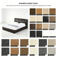 Cadre de lit king-size moderne en cuir véritable, ensemble de meubles de chambre à coucher, lit king-size de luxe, lit moderne et élégant, meubles de chambre à coucher