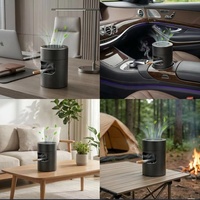 Nouveau Cendrier Portable Sans Fumée 2026 avec Allumage Électronique et Purificateur d'Air, Rechargeable 1200mAh, Ignifuge pour Bureau, Hôtel, Maison