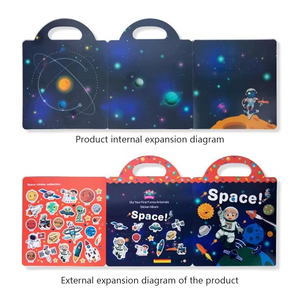 Libro de Actividades Portátil con Temática Espacial para Niños, Libro de Insectos con Pegatinas, Juego Educativo de Aprendizaje para Niños Pequeños - Product Image 4