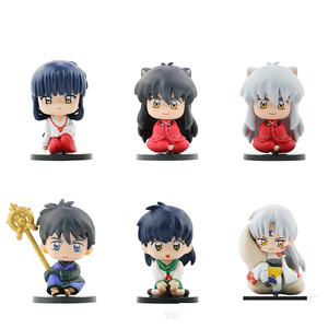 Set de 6 Figuras de PVC de Anime Japonés Kawaii de 7CM, Versión Q de <span class=keywords><strong>Inuyasha</strong></span>, Sesshoumaru y <span class=keywords><strong>Kagome</strong></span> - Product Image 1