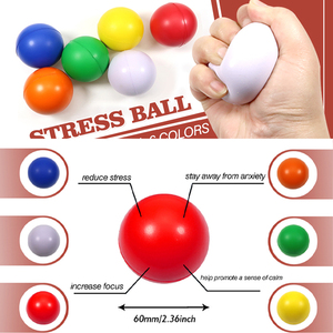Pelotas Antiestrés de Espuma de PU de 63 mm, Juguete Suave <span class=keywords><strong>para</strong></span> Niños <span class=keywords><strong>y</strong></span> Adultos, Alivio de <span class=keywords><strong>la</strong></span> <span class=keywords><strong>Ansiedad</strong></span> <span class=keywords><strong>y</strong></span> <span class=keywords><strong>la</strong></span> Presión, Recompensa Escolar, Fiesta - Product Image 3