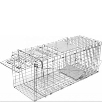 Piège à ratons laveurs en métal pliable de 31 pouces, cage pour opossum et chat sauvage