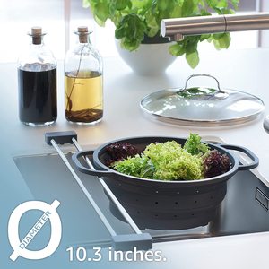 Grande <span class=keywords><strong>passoire</strong></span> <span class=keywords><strong>pliable</strong></span> en Silicone en acier inoxydable résistant à la chaleur, <span class=keywords><strong>passoire</strong></span> de cuisine <span class=keywords><strong>pliable</strong></span> - Product Image 4