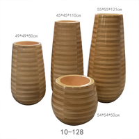 Grand Vase rond de fleurs en bois, boîte de plantation, pièce centrale, pour jardin en plein air