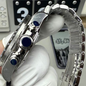 Montre-bracelet mécanique de luxe haut de gamme vintage, multifonctionnelle, avec fonctions sportives, bracelet en acier, calendrier de qualité, aiguille à trois yeux - Product Image 2