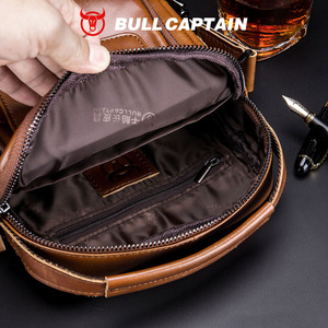 Bolso Bandolera Pequeño de Cuero Genuino Retro para Hombre, Marca BULL CAPTAIN, de Alta Calidad y Duradero, Estilo Vintage - Product Image 4