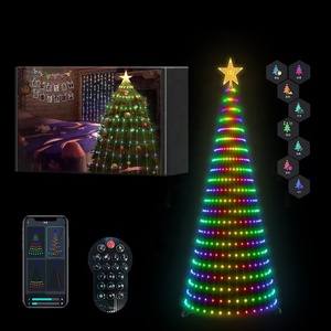 2.1m/6.8ft Cao LED Lập Trình Giáng Sinh Chuỗi Cây Ánh Sáng Điểm Ảnh Kỳ Nghỉ Chiếu Sáng Giáng Sinh Trang Trí Cây Đèn Nhà Thông Minh - Product Image 5