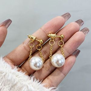 Nouvelles boucles d'oreilles pour femmes, style coréen, <span class=keywords><strong>perles</strong></span>, design simple et distinctif, haute qualité, vente en gros - Product Image 4